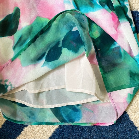 🦚 ZARA BOHO GREEN PINK MULTI FLORAL WIDE LEG JUMPSUIT! - Picture 12 of 16